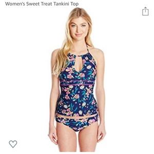 Jessica Simpson Tankini Top NWT floral halter L